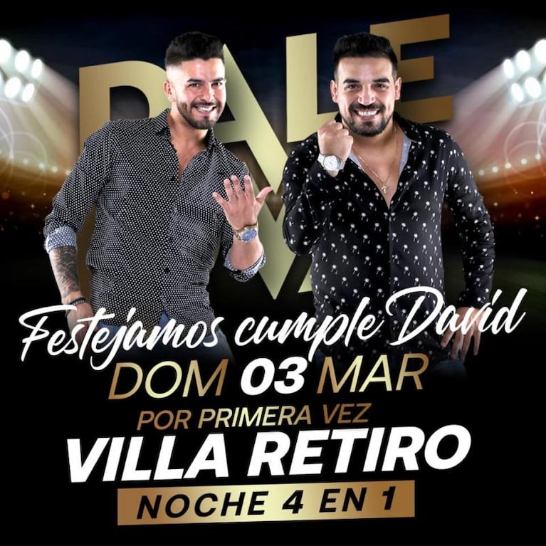 Dale Q´Va festeja con todo el cumple de David
