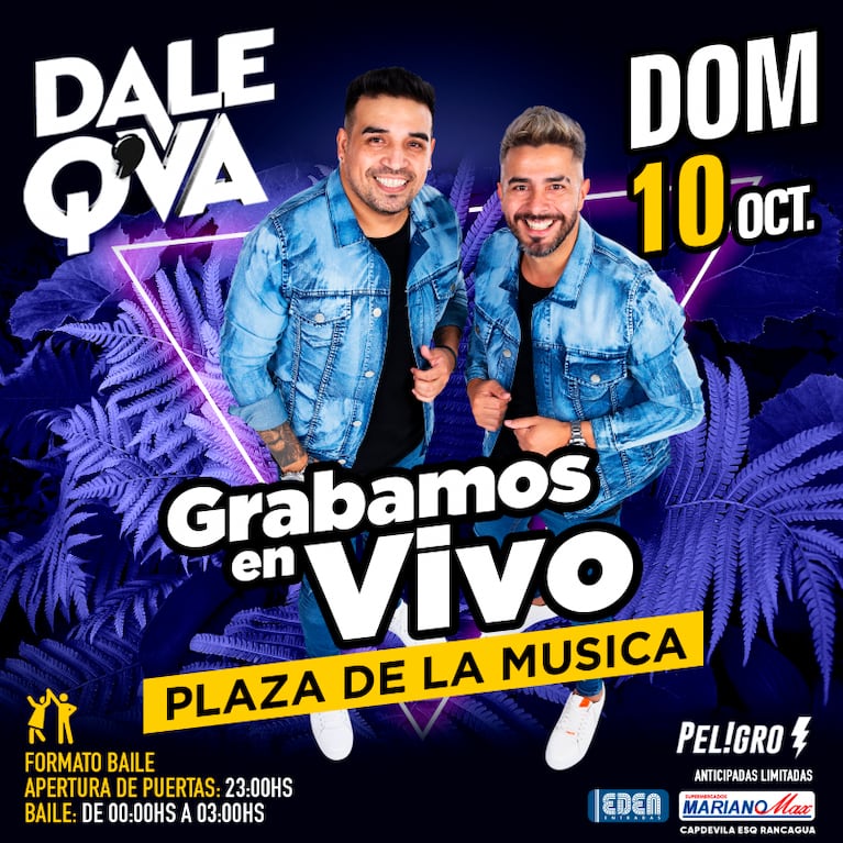 Dale Q’ Va grabará en vivo en la Plaza de la Música