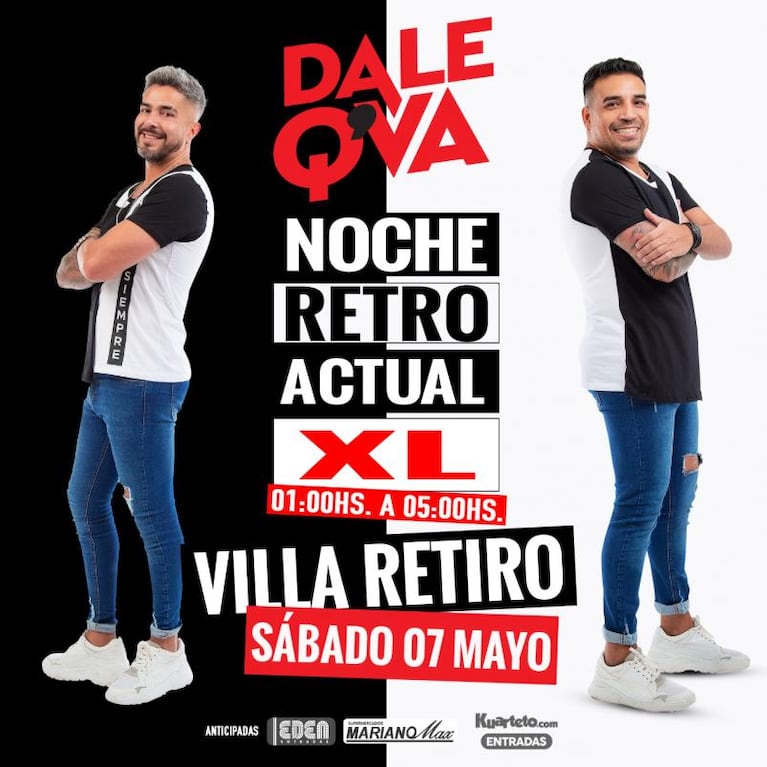 Dale Q’ Va presenta la noche Retro actual XL
