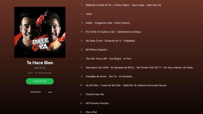 Dale Q' Va ya está en Spotify