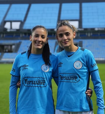 Dalma Mancilla y Sofía Salas, jugadoras de Belgrano.