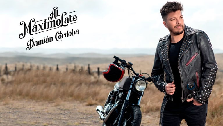 Damián, con look motoquero en la portada de sus nuevas canciones.
