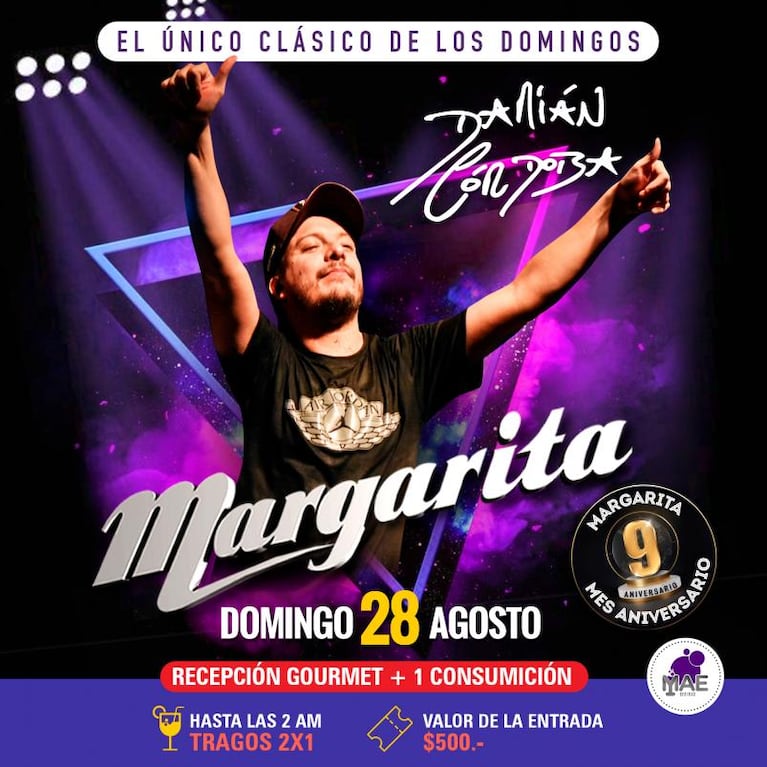 Damián Córdoba cierra el mes aniversario de Margarita