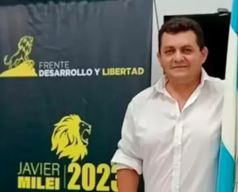 Daniel “El Gringo” Olivares cuando se postuló a intendente de Caucete, San Juan.