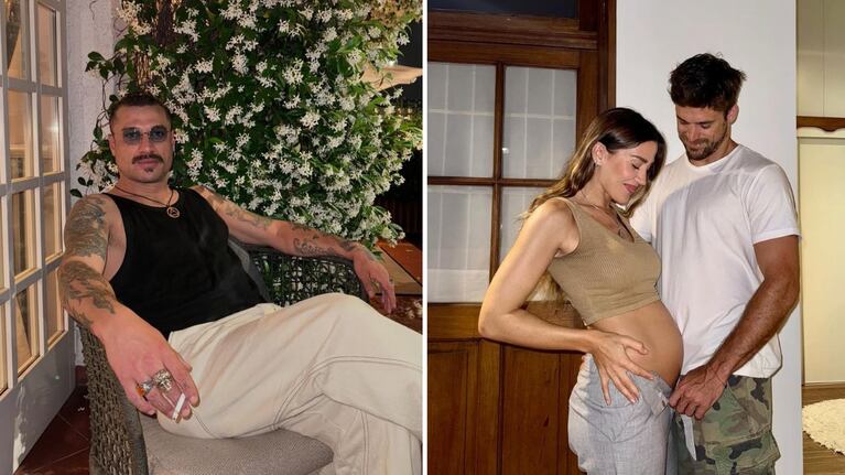 Daniel Osvaldo compartió una sugerente foto, luego de que Jimena Barón anunciara su embarazo. Fuente: Imágenes subidas a Instagram por Daniel Osvaldo y Jimena Barón.