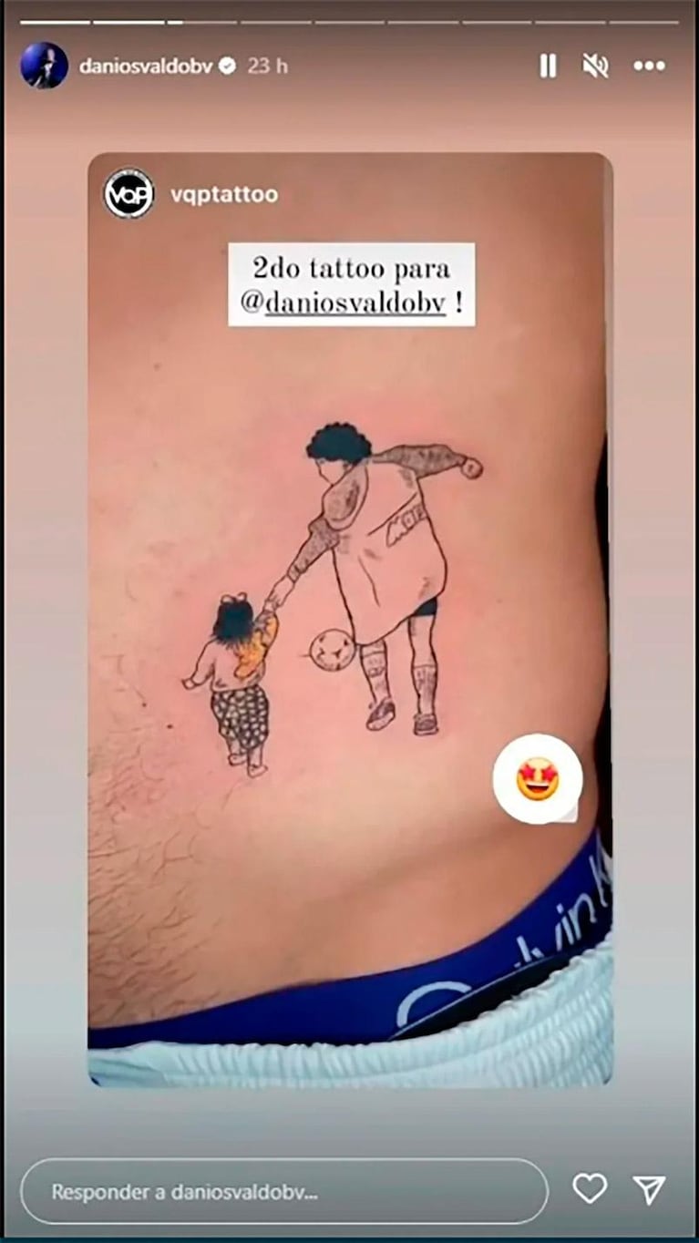Daniel Osvaldo y un sorpresivo tatuaje a un mes de la separación de Gianinna Maradona