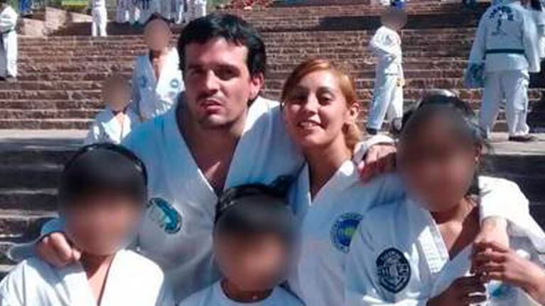 Daniel Zalazar y Claudia Arias, cuando compartían la pasión por las artes marciales.