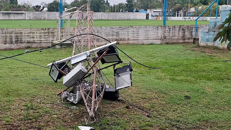 Daños en el club Belgrano de Moldes.