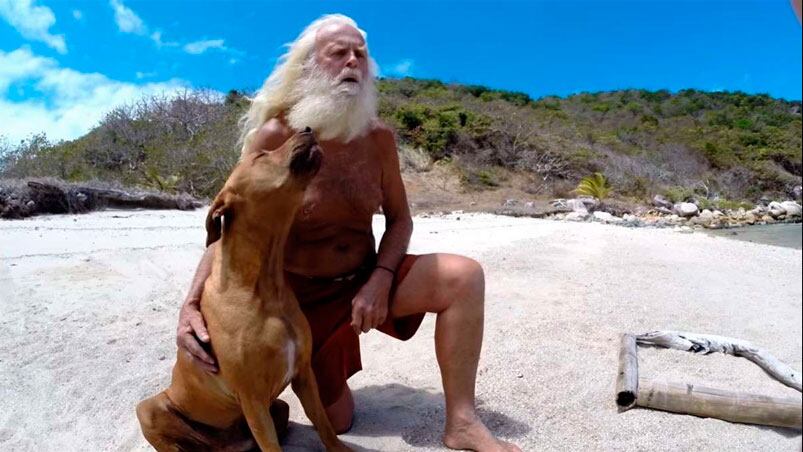 David junto a su inseparable perro Quasi. 