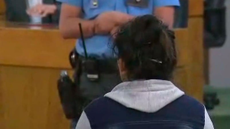 Dayana Gorosito en el juicio.