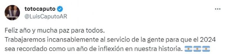 De Llaryora a Bullrich, los deseos de los polticos para el 2024