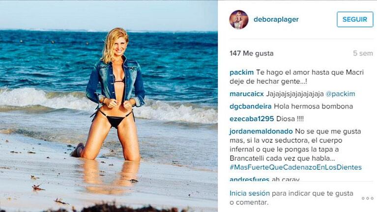 Débora Plager mostró su increíble cuerpo en microbikini