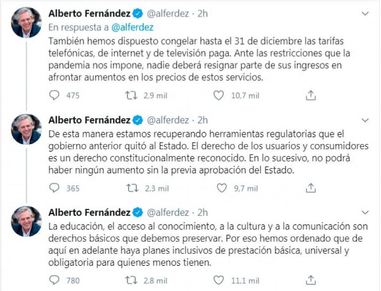 Declaran servicios esenciales a la telefonía, Internet y TV por cable y congelan tarifas