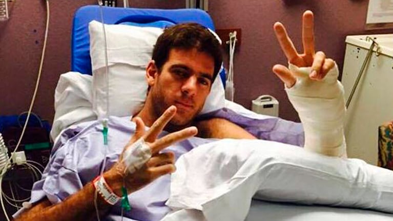 Del Potro publicó una foto desde la clínica.