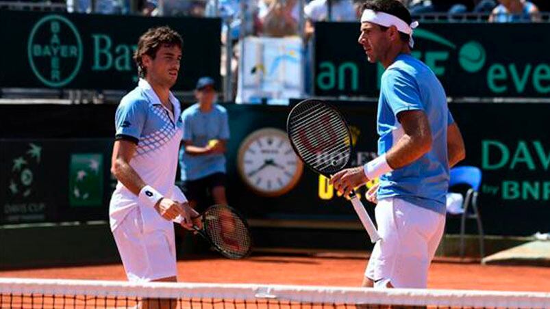 Del Potro y Pella se quedaron con el dobles frente a Italia.