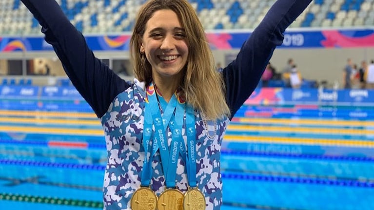 Delfi ganó tres medallas doradas en los Panamericanos de Lima 2019.
