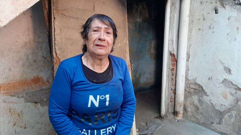 Delía contó que vivía en esa casa hace 40 años.