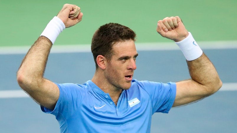 Delpo, en plena emoción por la victoria ante Cilic. Foto: Reuters.