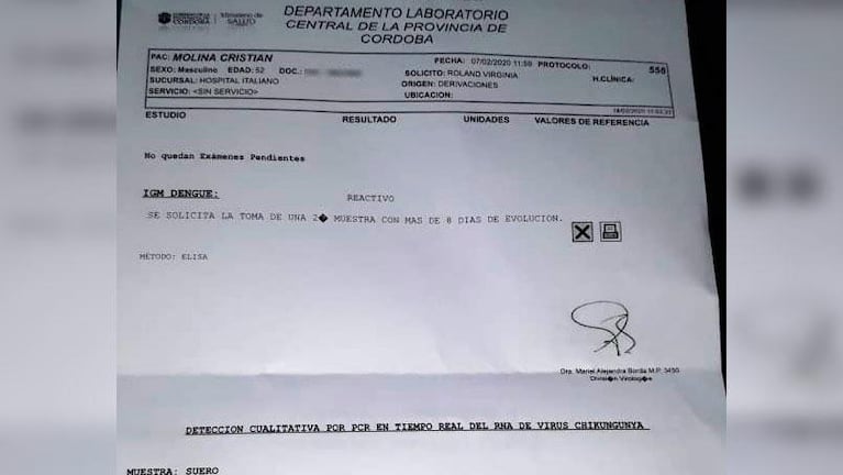 Dengue autóctono positivo en Unquillo: “Sentí que no volvería a ver a mi hijo”