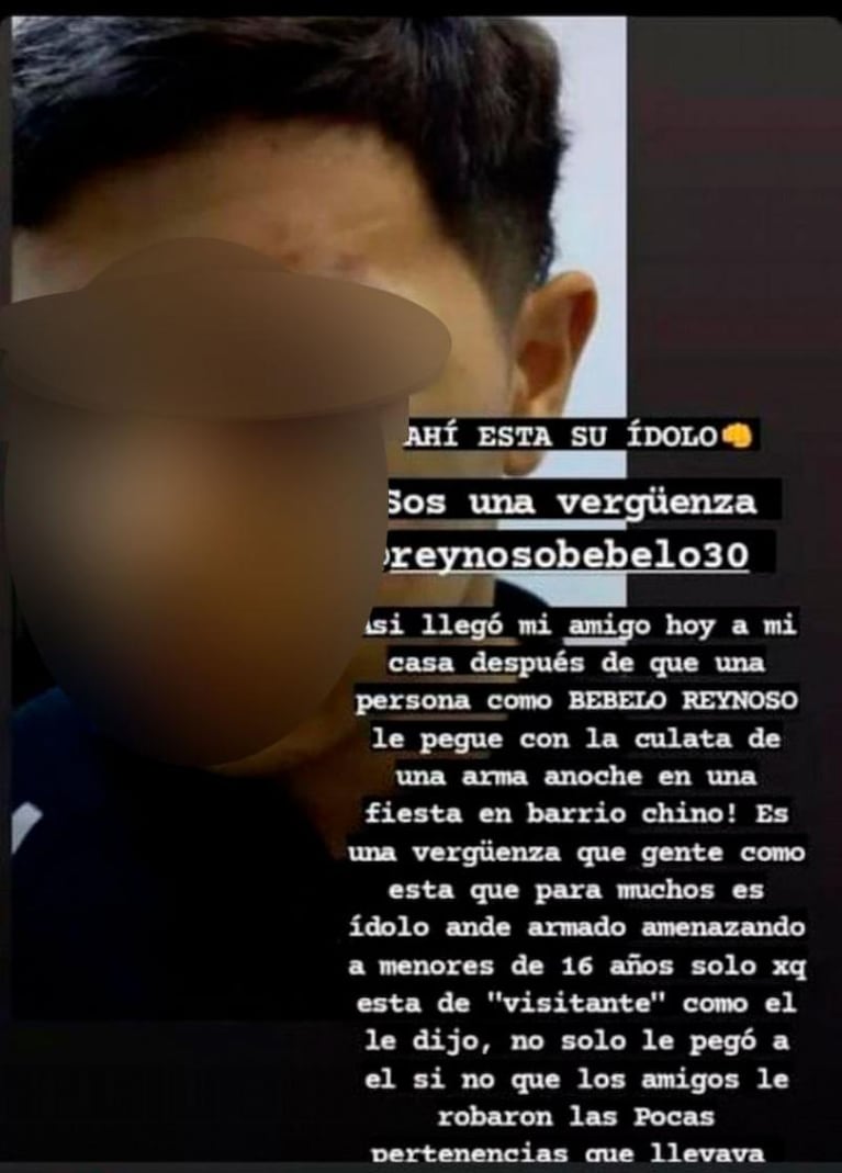 Denuncian a Bebelo Reynoso por golpear y amenazar con un arma a un adolescente