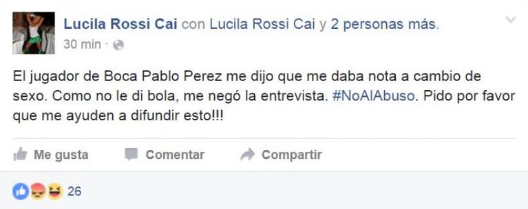 Denuncian que un jugador de Boca pidió sexo a cambio de una entrevista