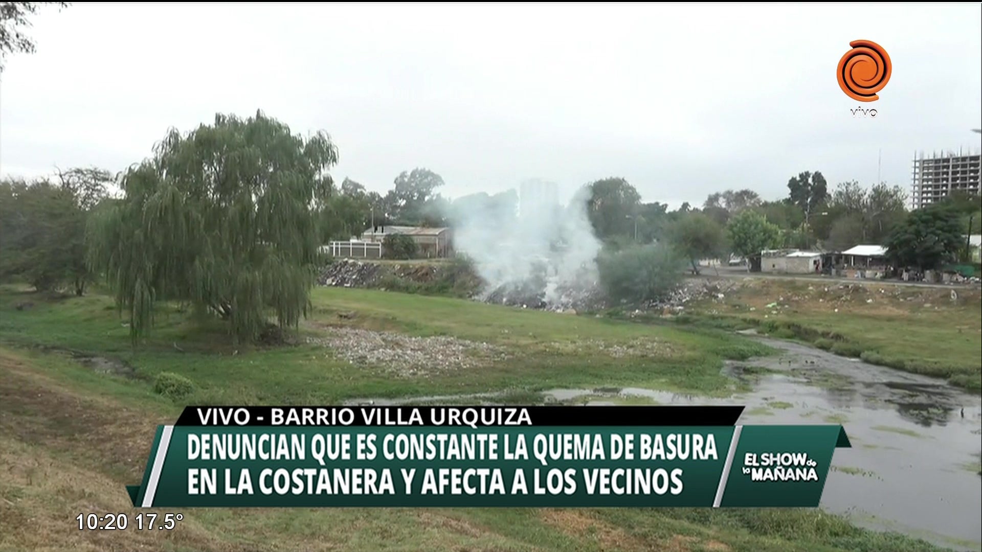 Denuncian quema permanente en la Costanera