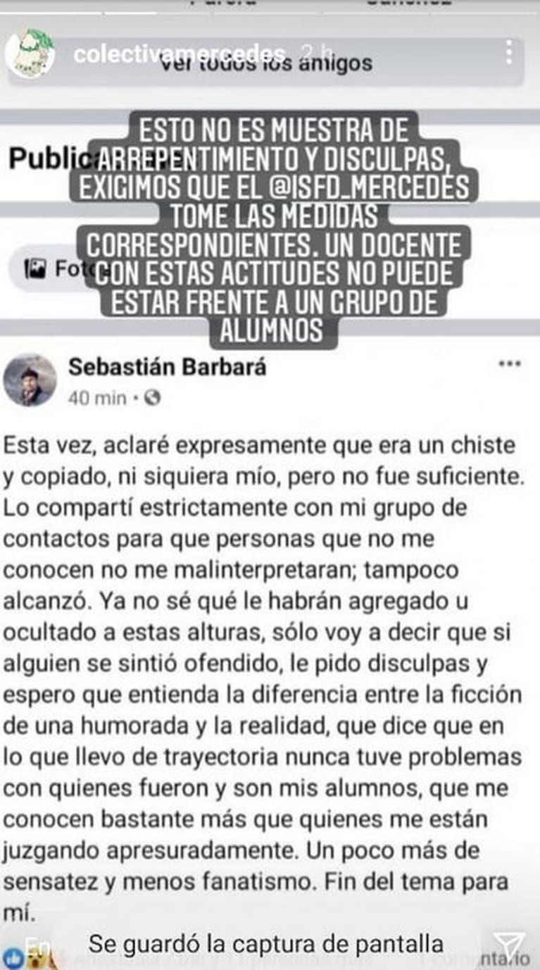 Denunciaron a un profesor por posteos sexistas y misóginos en Facebook 