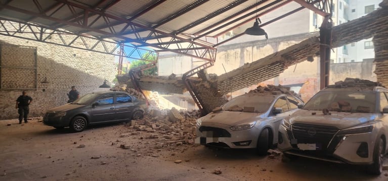 Derrumbe en barrio General Paz