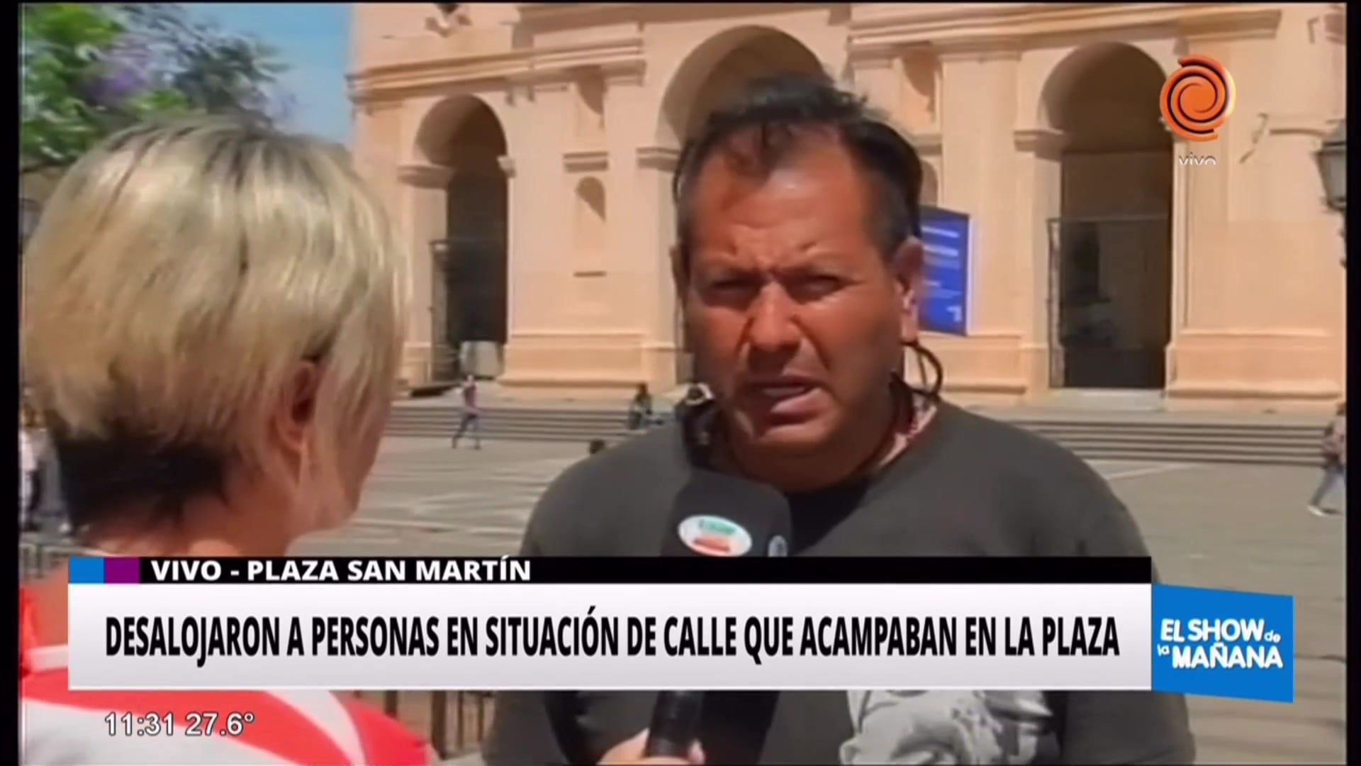 Desalojaron a personas sin techo de la Plaza San Martín