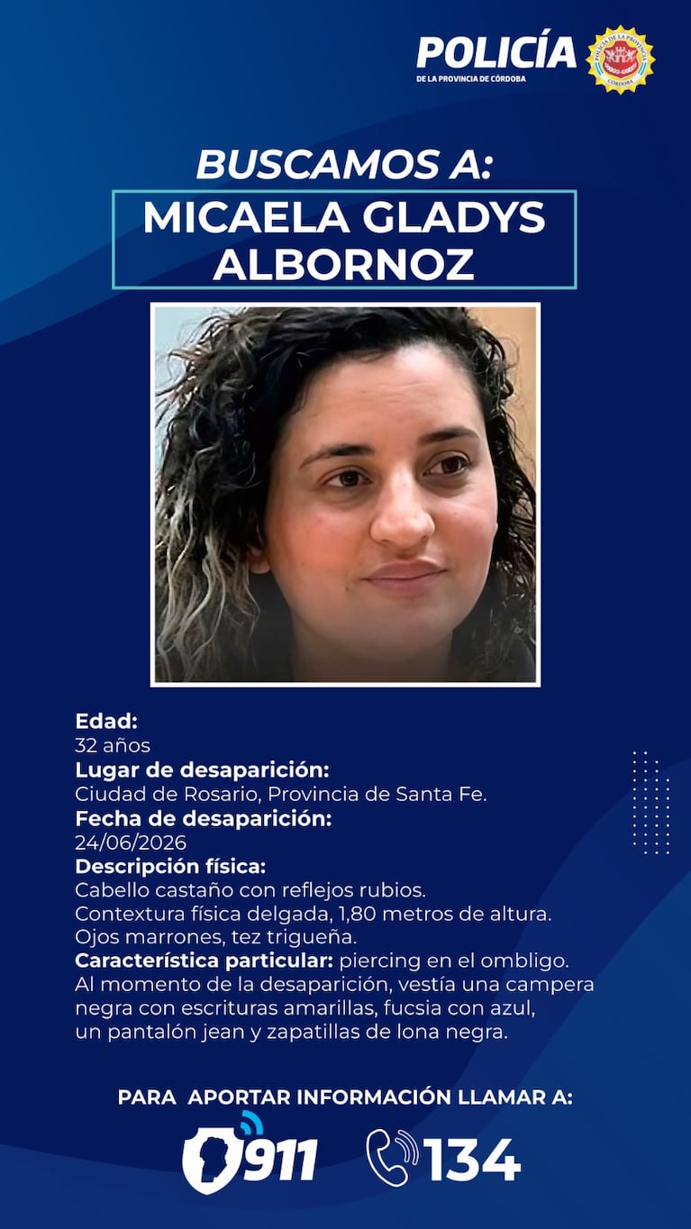 Desapareció hace un mes en Rosario y ahora la buscan en Córdoba: las pistas en el giro de la causa