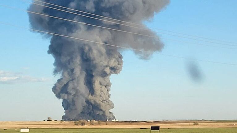 Desastre total en una granja lechera de Texas.