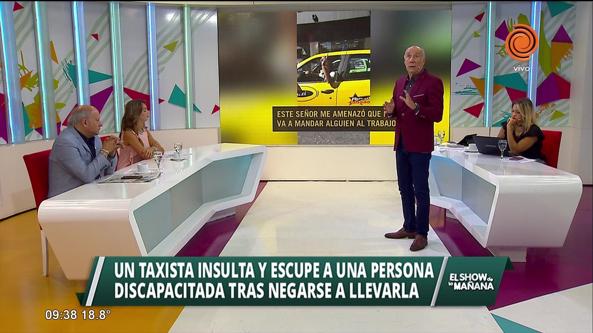 Descargo de taxista que escupió a una persona