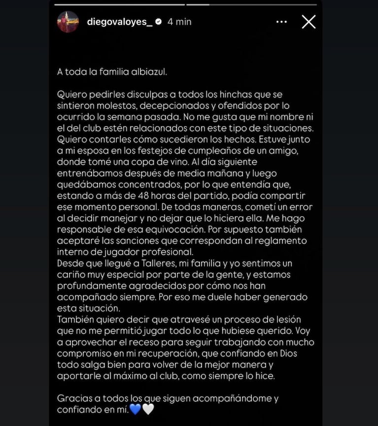 Descargo de Valoyes.