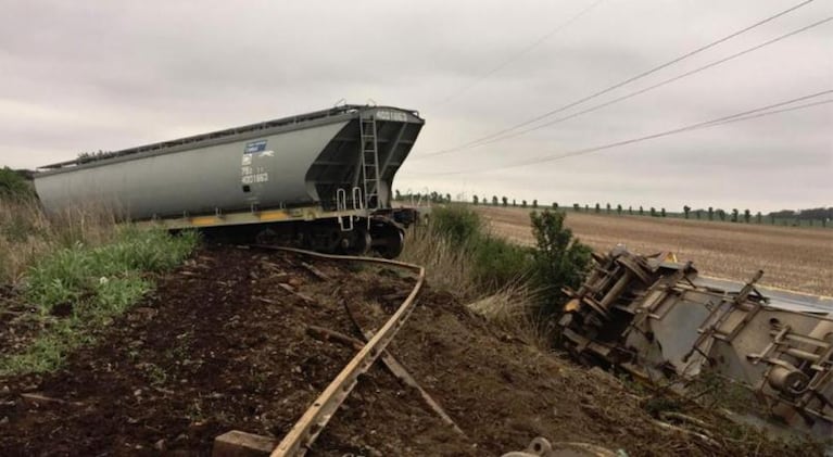 Descarriló un tren y volcaron sus vagones