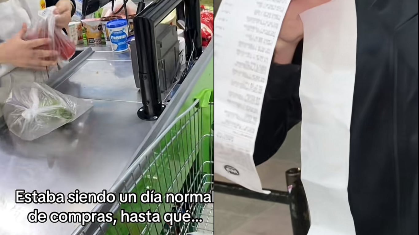 Descubrieron un insólito error en el ticket. (Foto: Captura TikTok/@julianaortiz)