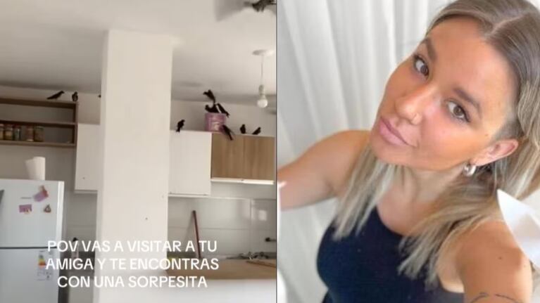 Descubrió una sorpresa al visitar a su amiga.