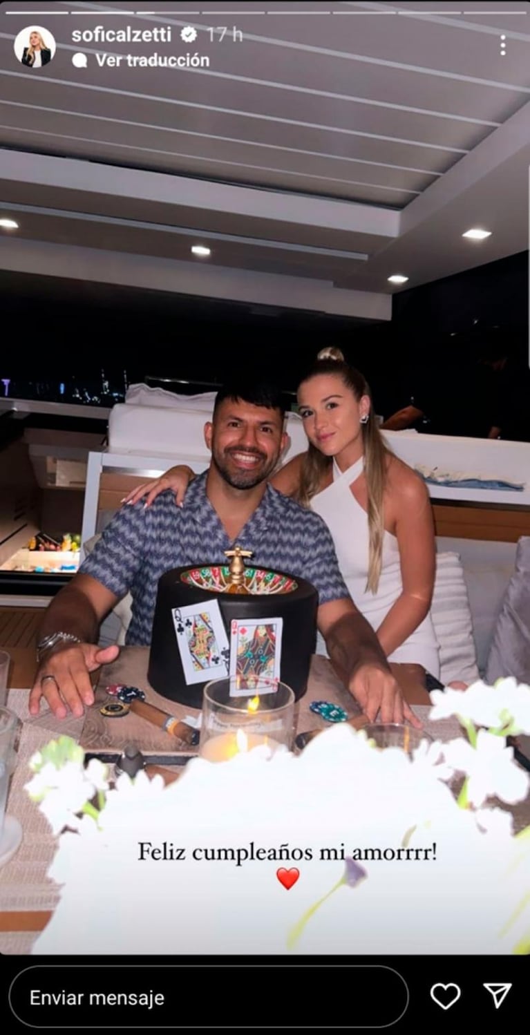 Desde Dubái y en un yate: las fotos del lujoso cumpleaños del Kun Agüero