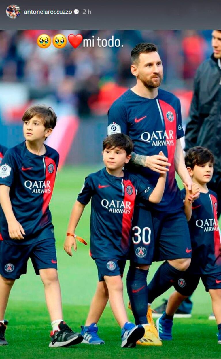 Despedida a Messi en PSG: la imagen que emocionó a Antonela Roccuzzo