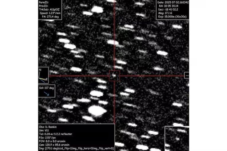 Detectaron un objeto interestelar que viaja a alta velocidad: es el más grande en cruzar el sistema solar 