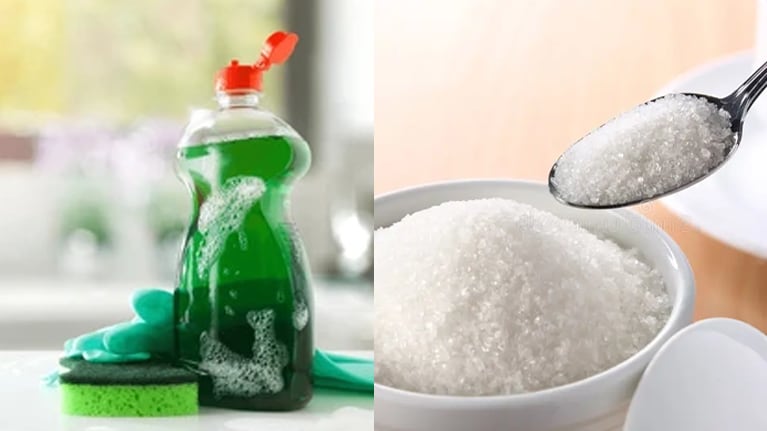 Detergente y azúcar