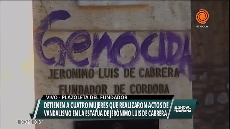 Detienen a mujeres por vandalismo