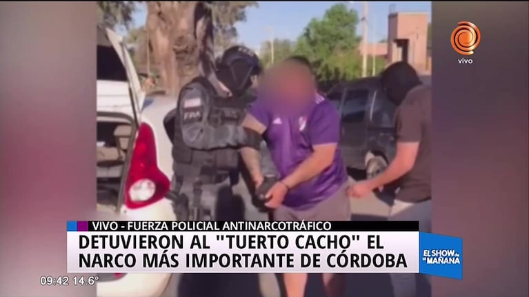 Detienen a peligroso narco en Córdoba