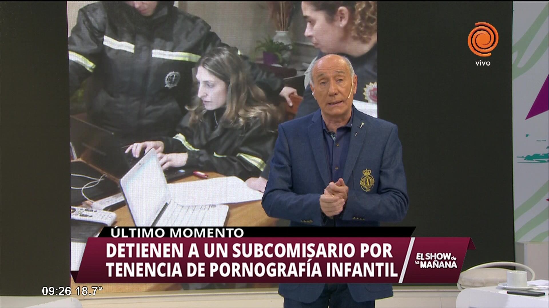 Detienen a subcomisario por tenencia de pornografía