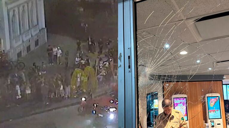 Detuvieron a un menor por disturbios al frente de la Plaza España.
