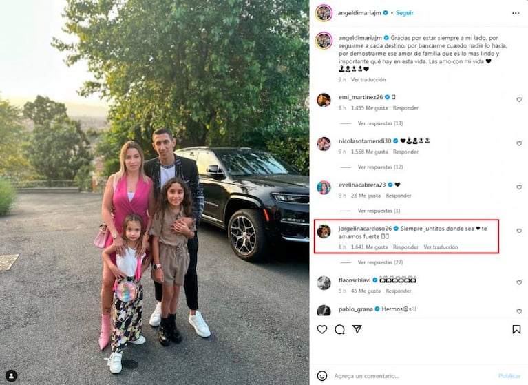 Di María con un pie afuera de la Juventus: el emotivo posteo junto a su familia