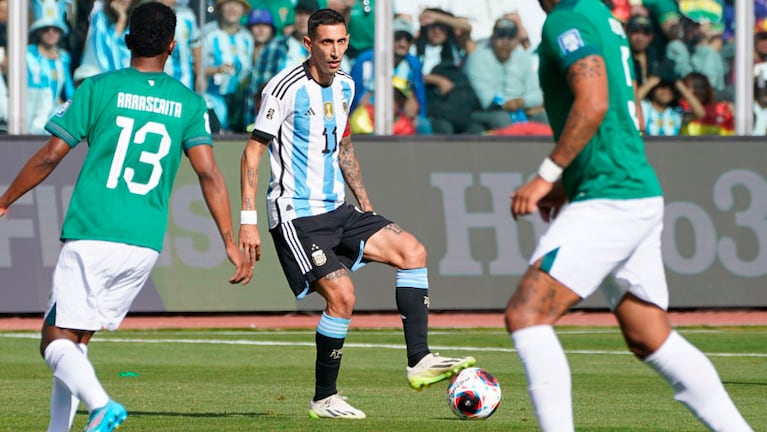 Di María fue uno de los mejores en la victoria de Argentina. Foto: Prensa Selección.