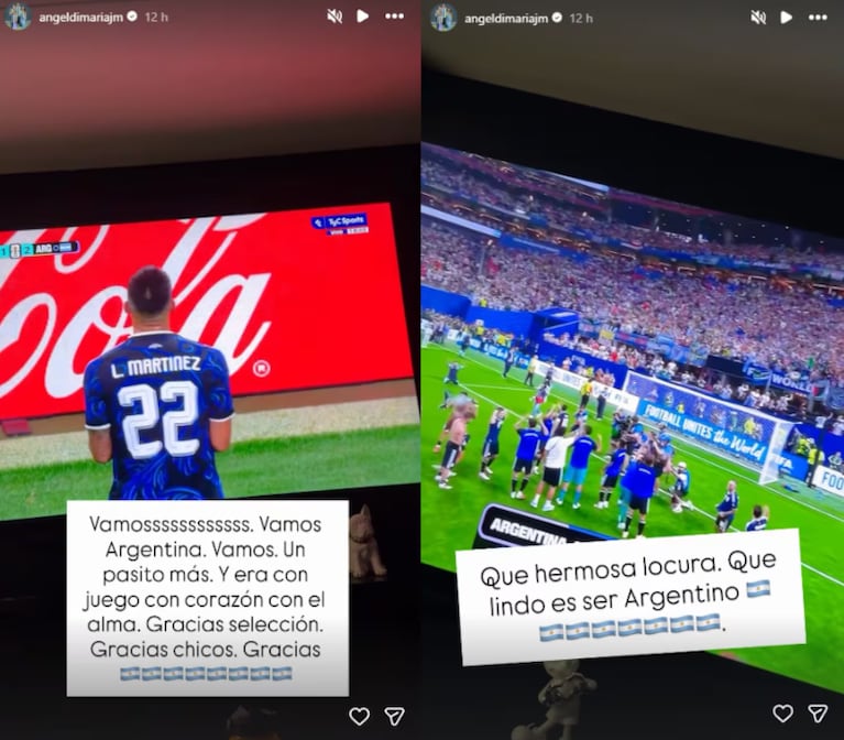 Di María le dedicó mensajes a la Selección tras conseguir el pase a una nueva final.