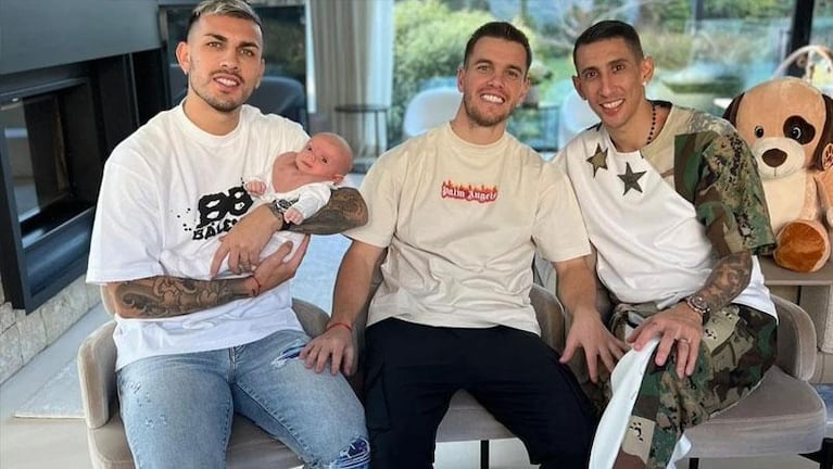 Di María y Paredes visitaron a Lo Celso: el tierno "detalle" del encuentro