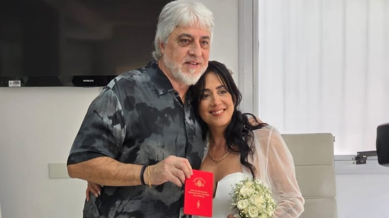 Di Zeo y su nueva esposa (Foto: TN)