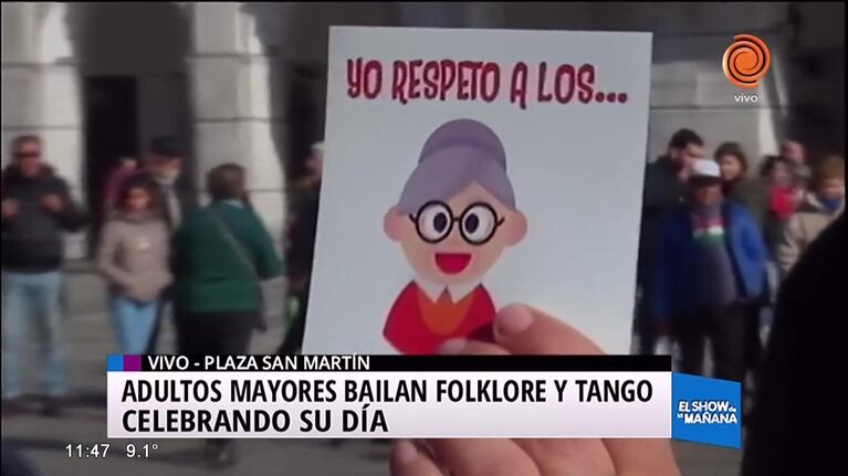 Día del adulto mayor en Plaza San Martin